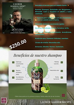SHAMPOO CRECIMIENTO MINOXIDIL y BERGAMOTA